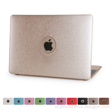 High Quality Silk Pattern PU Leather Cover Hard Case for Macbook 11" 12" 13" 15"